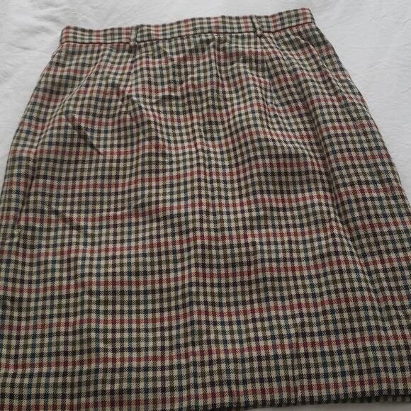 Vintage Plaid Button Front Skirt Size 10 - Picture 5 of 8